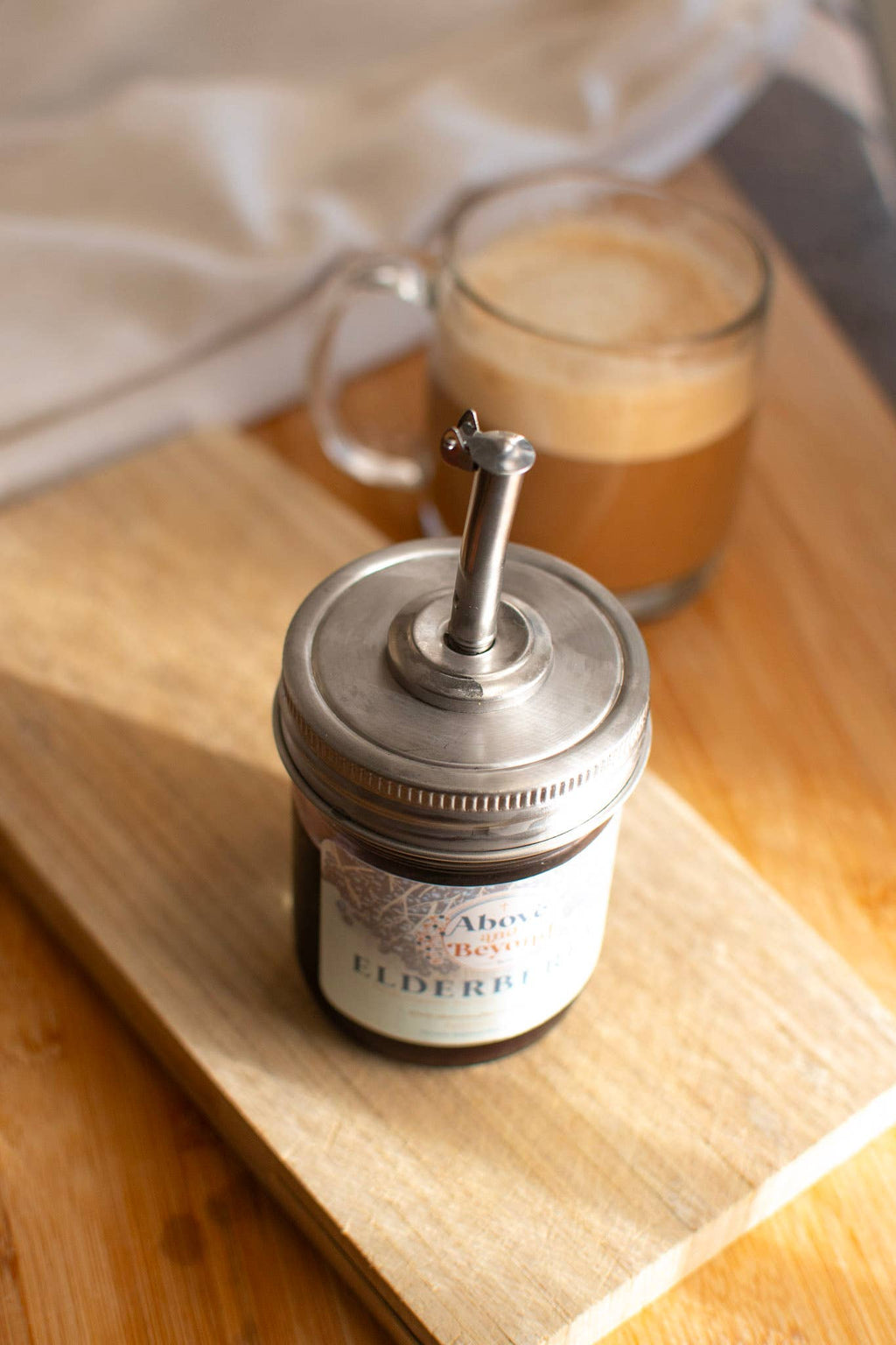 Mason Jar - Self closing pour spout