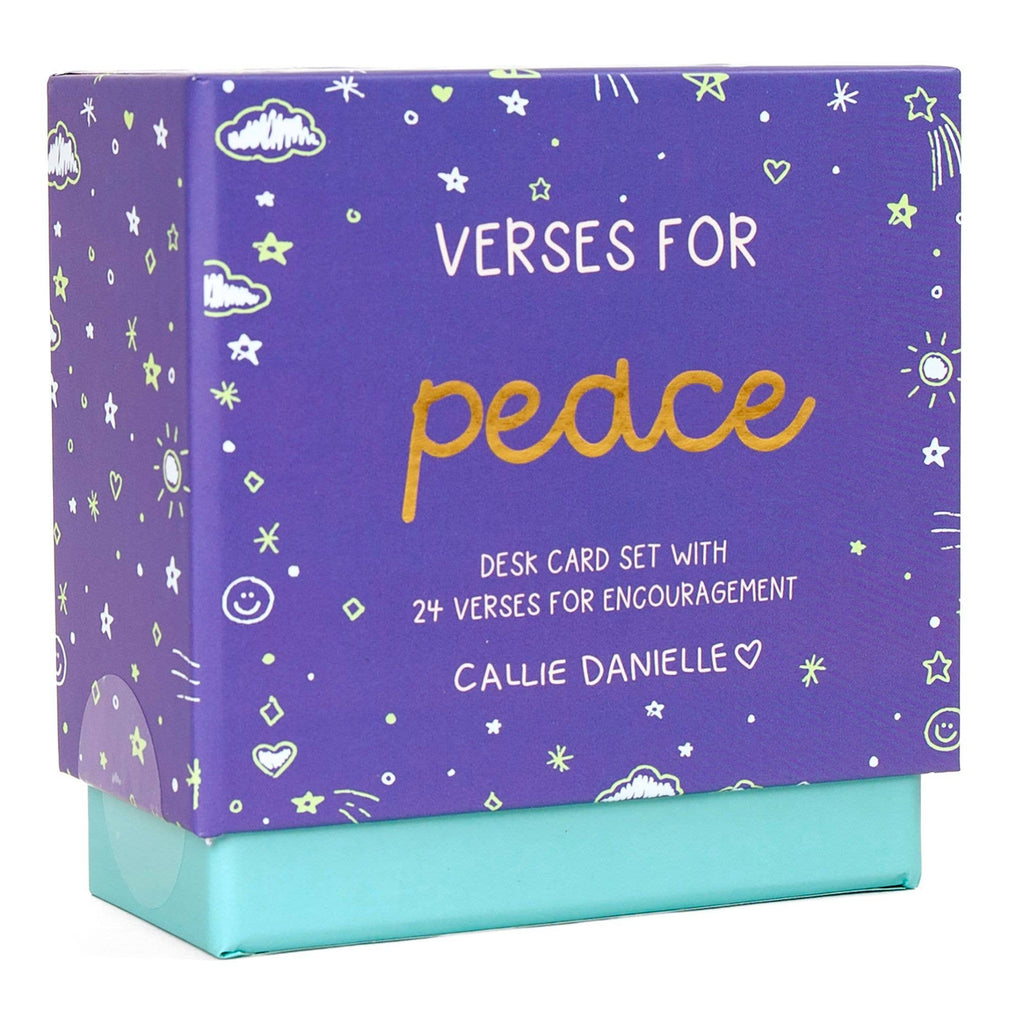 Verses for Peace – Bible Verse Card Set with Display Stand