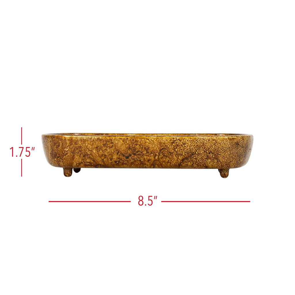 Ansel Antique Brass Footed Vanity Tray Cast Iron