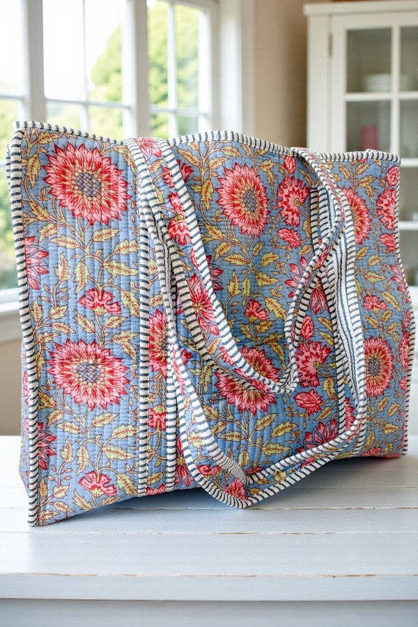 September Haze Floral Tote Bag