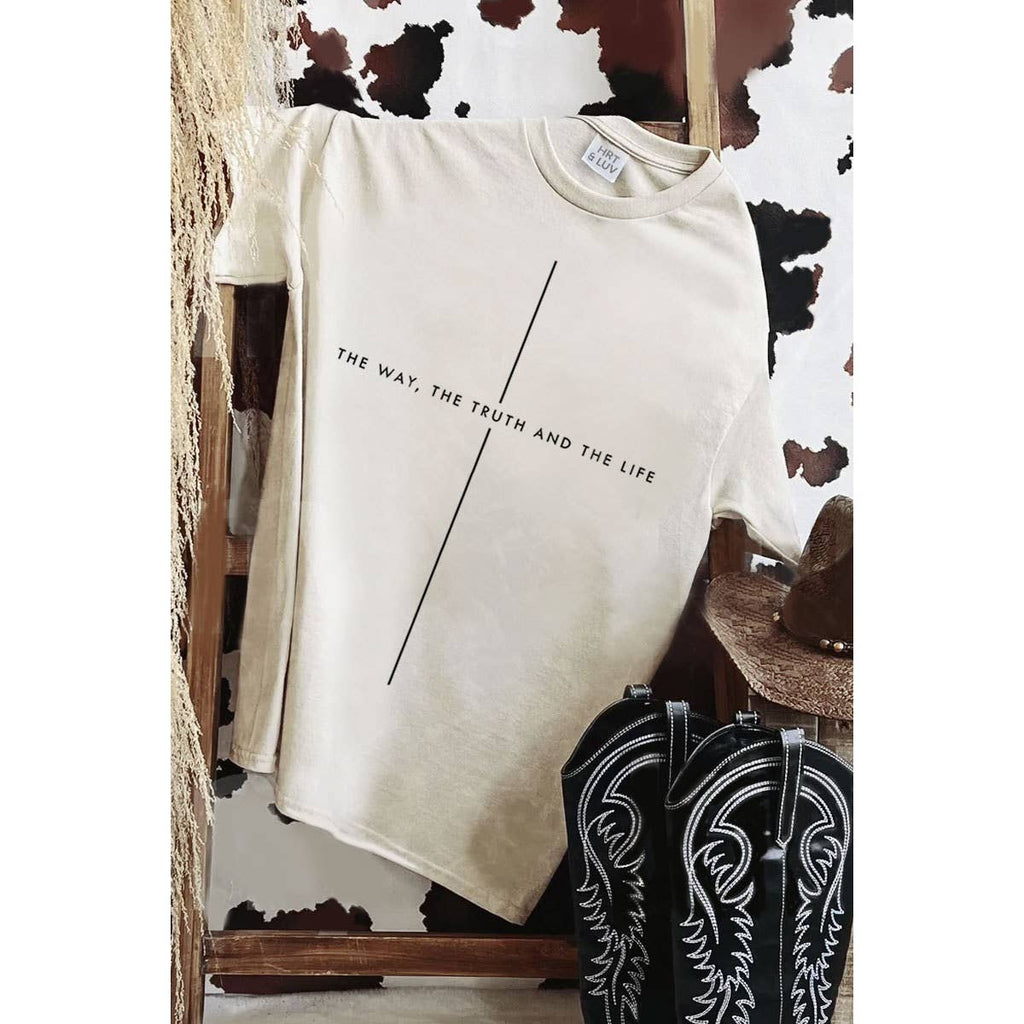THE WAY THE TRUTH AND THE LIFE MINERAL GRAPHIC TEE: Mineral Black / S-M-L-XL(1-2-2-1)