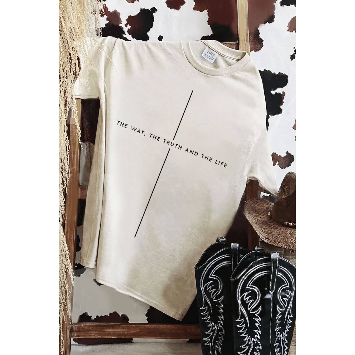 THE WAY THE TRUTH AND THE LIFE MINERAL GRAPHIC TEE: Mineral Black / S-M-L-XL(1-2-2-1)