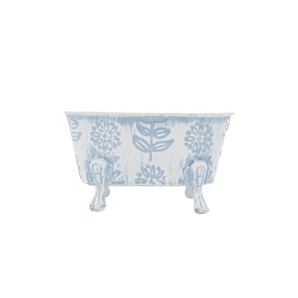 Claire Floral Bathtub Soap Dish Blue
