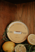 Fresh Lemon & Crushed Thyme-Solid Brass 14oz Pure Soy Candle