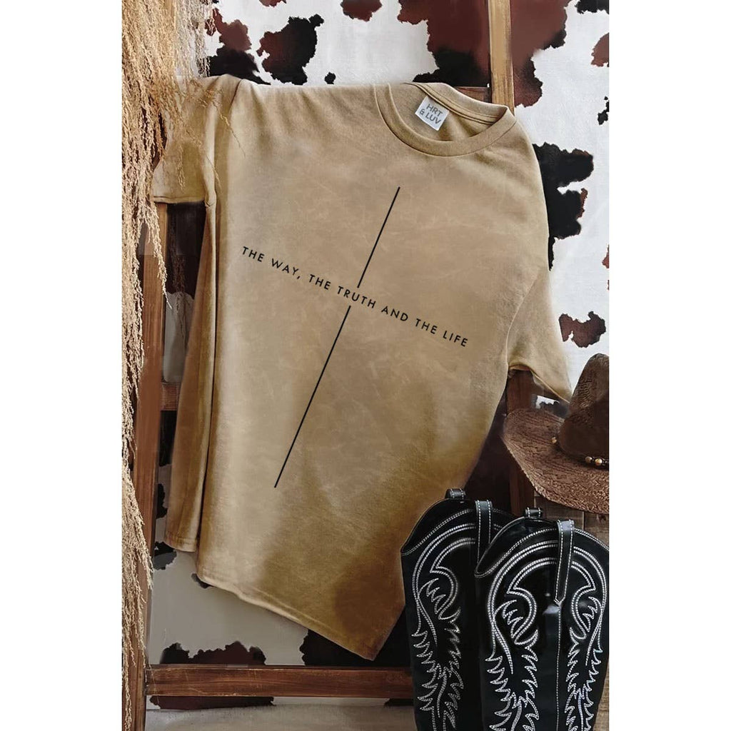 THE WAY THE TRUTH AND THE LIFE MINERAL GRAPHIC TEE: Mineral Black / S-M-L-XL(1-2-2-1)