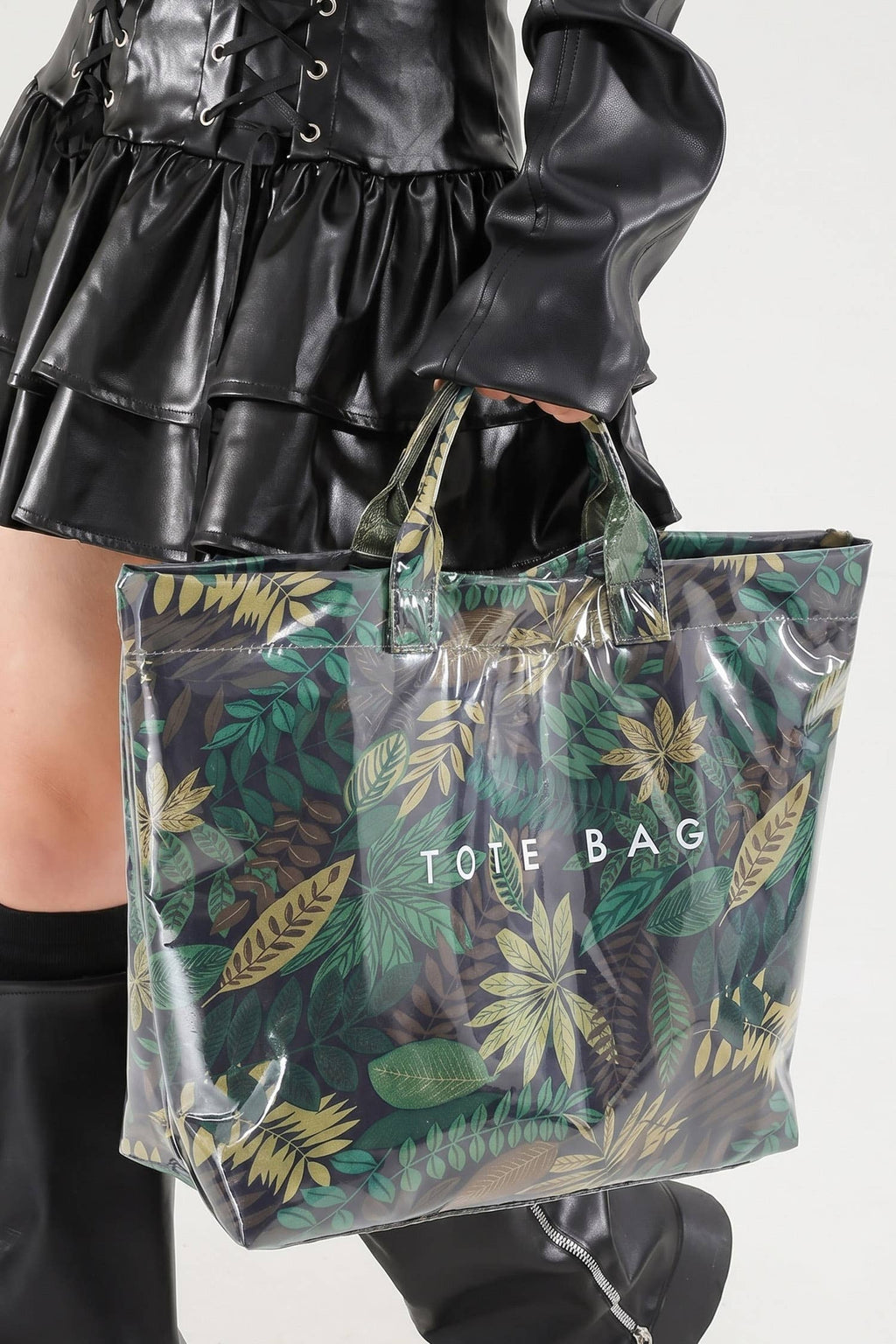 Cow Spots/ Leopard/ Zebra/ Tropical Print Travel Tote Bag: Cow / One Size