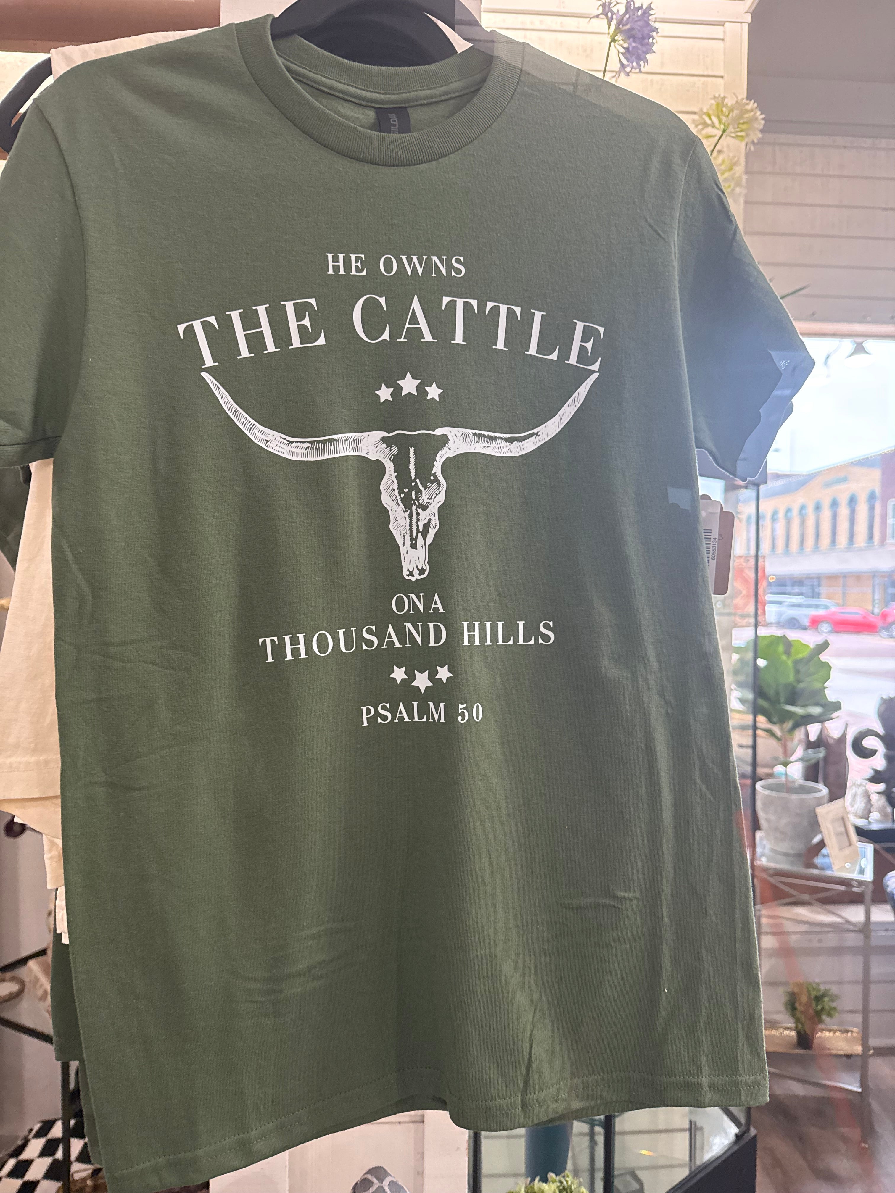 KJ He owns the cattle tshirt