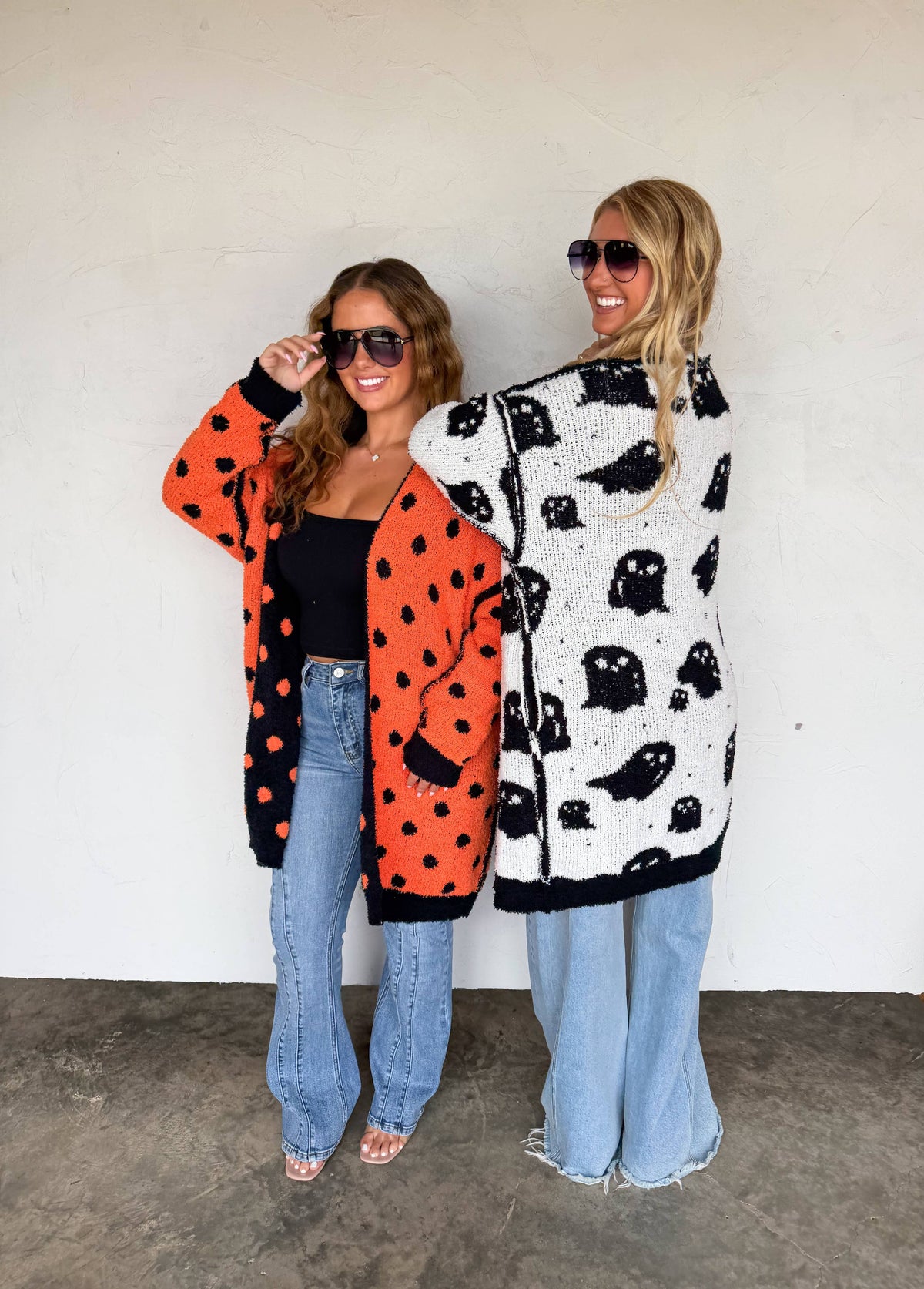 PREORDER- BOO CREW REVERSIBLE CLOUD CARDIGAN: POLKA DOT / ONE SIZE