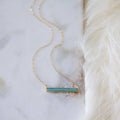 Turquoise Bar Necklace - Gold Filled, Sterling Silver: Turquoise Gold Filled / 16 inches