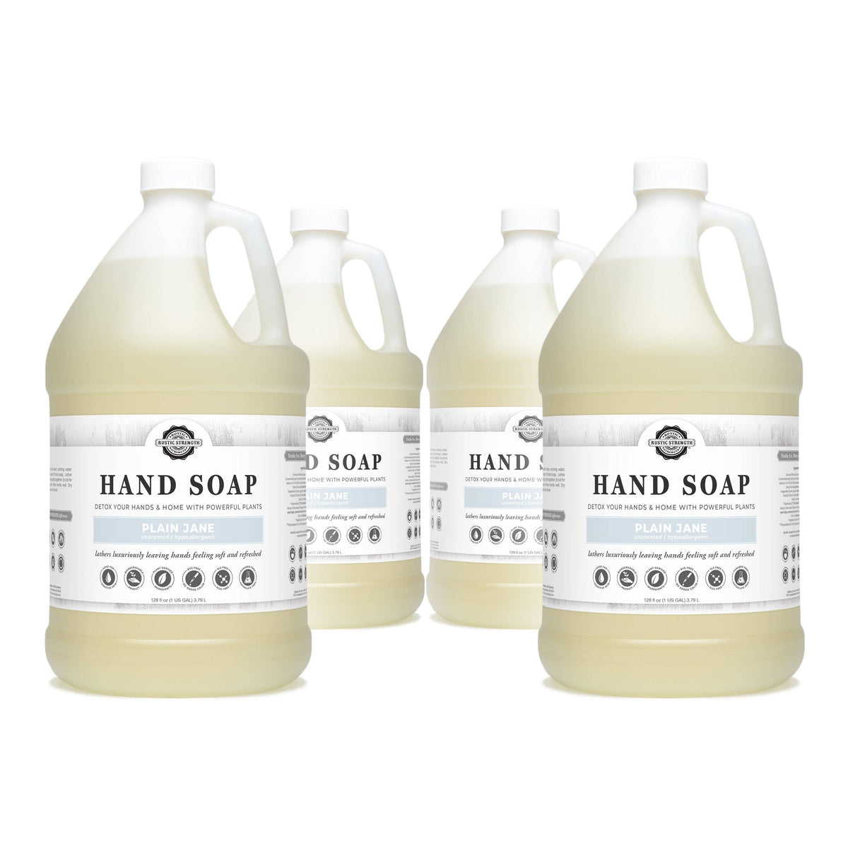 Liquid Hand Soap - Our Popular Scents: Citrus Bliss (lemon/orange) / 4 - 1 Gallon Plastic Jugs
