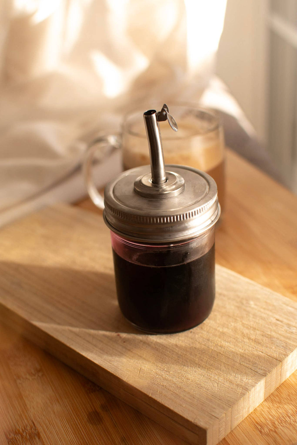 Mason Jar - Self closing pour spout