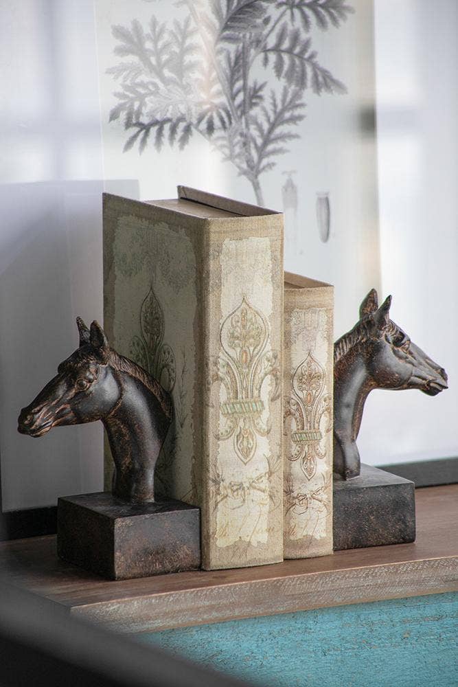 S/2 5.1x4x8" Horse Bookends 6S/CTN