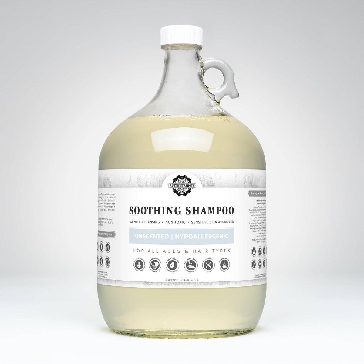 Shampoo - Our Popular Scents: Rosemary Mint / Gallon Glass Jug
