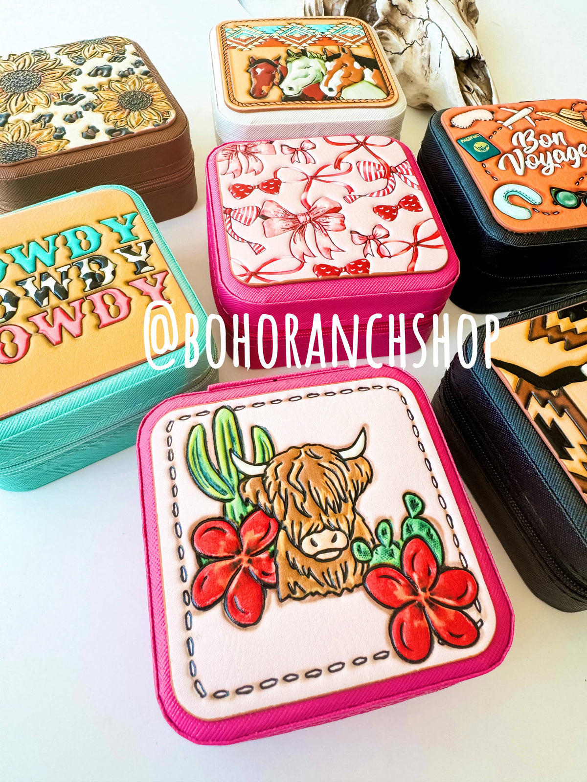 Western Mini Jewelry Storage Travel Box: 9 - LET'S GO GIRLS