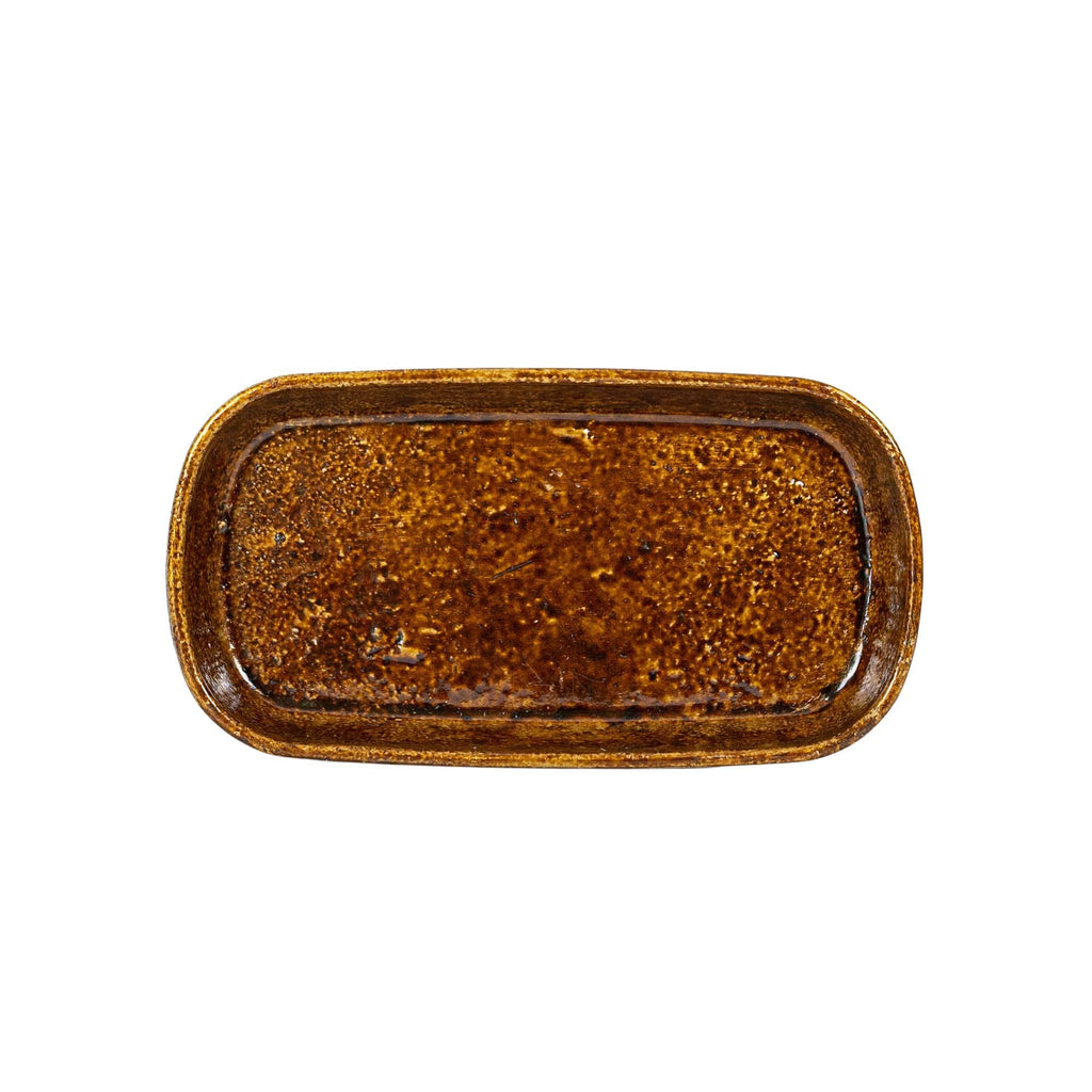 Ansel Antique Brass Footed Vanity Tray Cast Iron