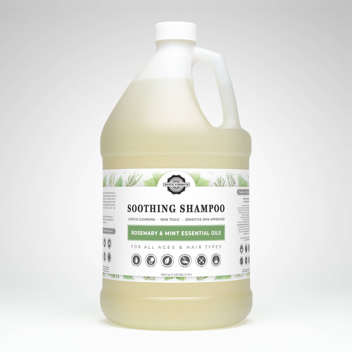 Shampoo - Our Popular Scents: Rosemary Mint / Gallon Glass Jug