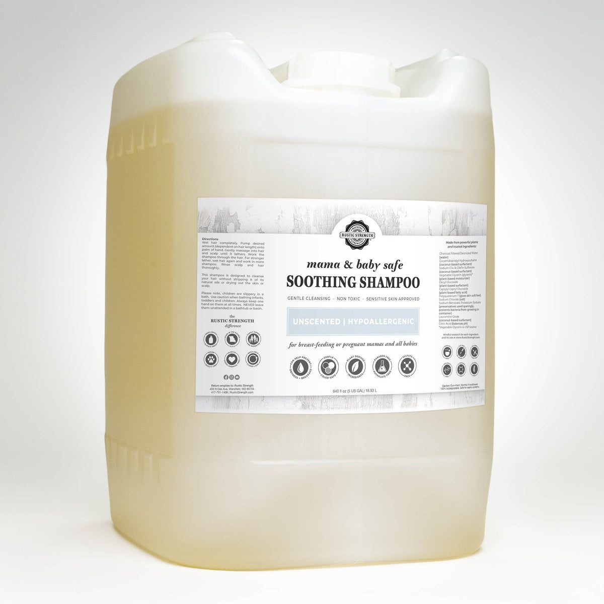 Shampoo - Our Popular Scents: Milk & Honey / Gallon Glass Jug