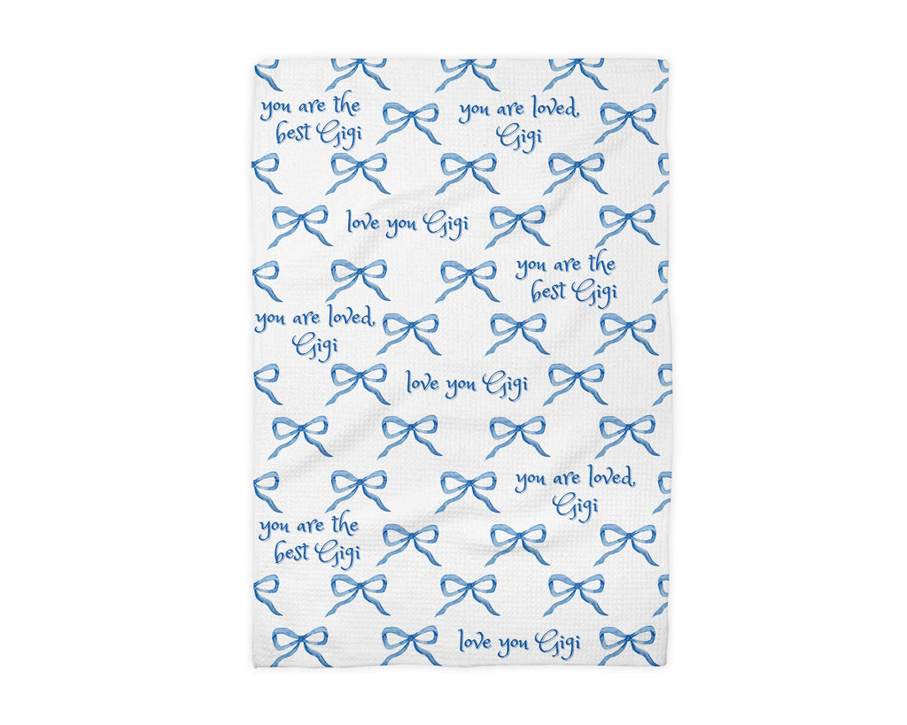 Mother's Day Bow Towel Gift Best Mom Present Kitchen Waffle: Mom