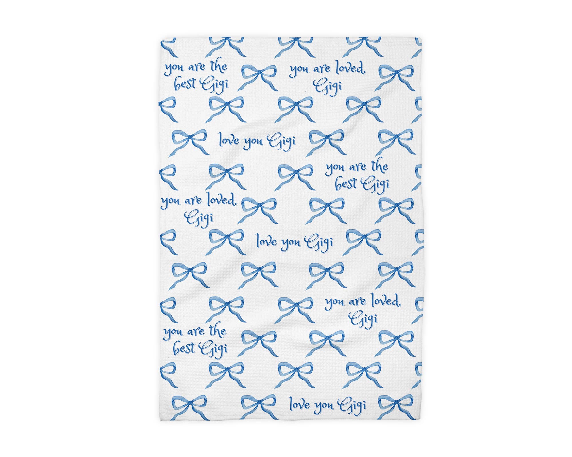 Mother's Day Bow Towel Gift Best Mom Present Kitchen Waffle: Mom