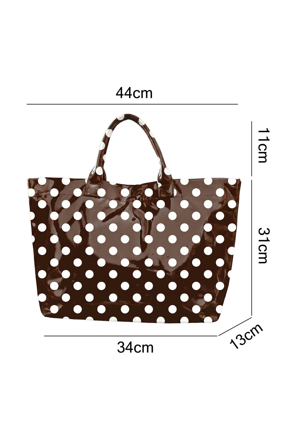 66 Patriotic Stars and Stripes Pattern Vinyl Glossy Tote Bag: Pink / One Size