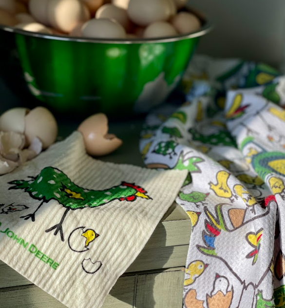 JOHN DEERE Chicken Tea Towel