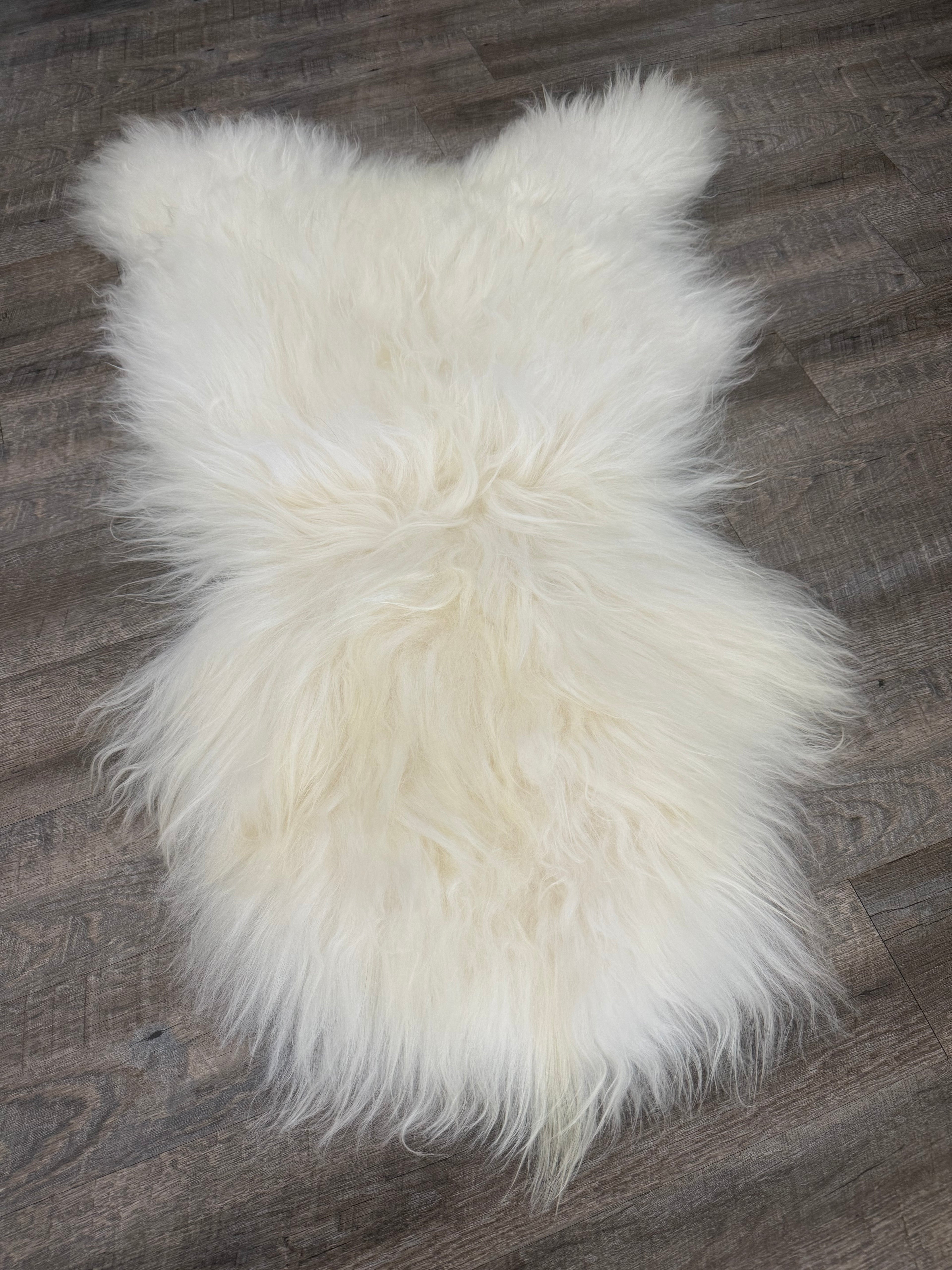 Icelandic sheepskin natural white