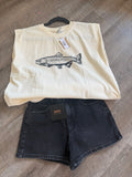 Gone fishing muscle tee