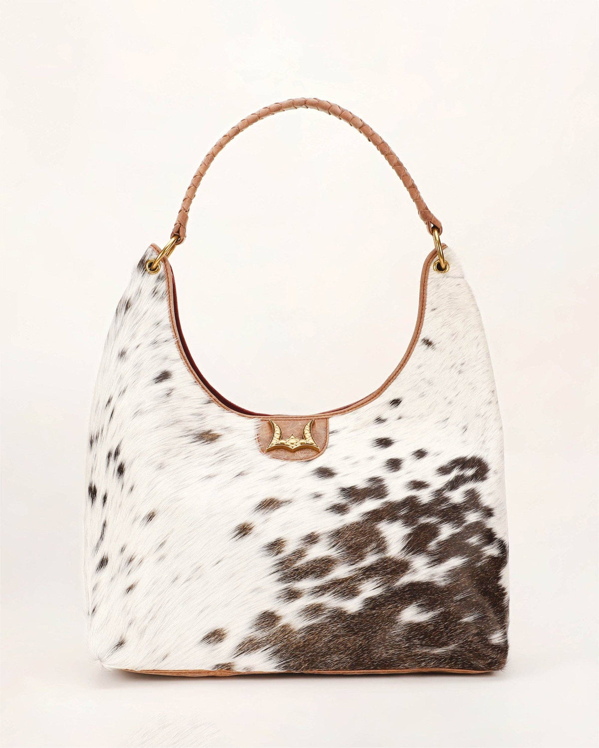 LW Large Purse - In Brown & White Cowhide & Calfskin: Nan / NaN / Brown & White Cowhide