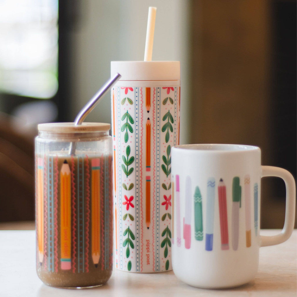 Teacher Pencils Glass Can