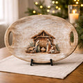 Oval Nativity Tray 13.8x8.9in