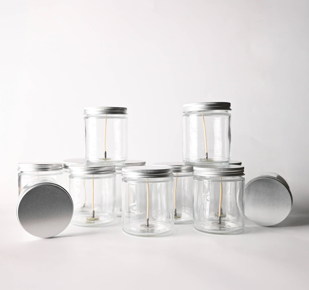 Candle Bar - 5.5 oz Glass Wicked Jar with Lid