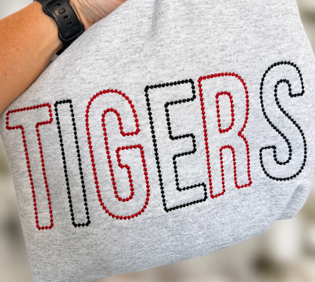 Custom Embroidered Mascot Sweatshirt : XL