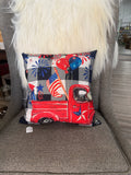 Fourth of July truck pillow