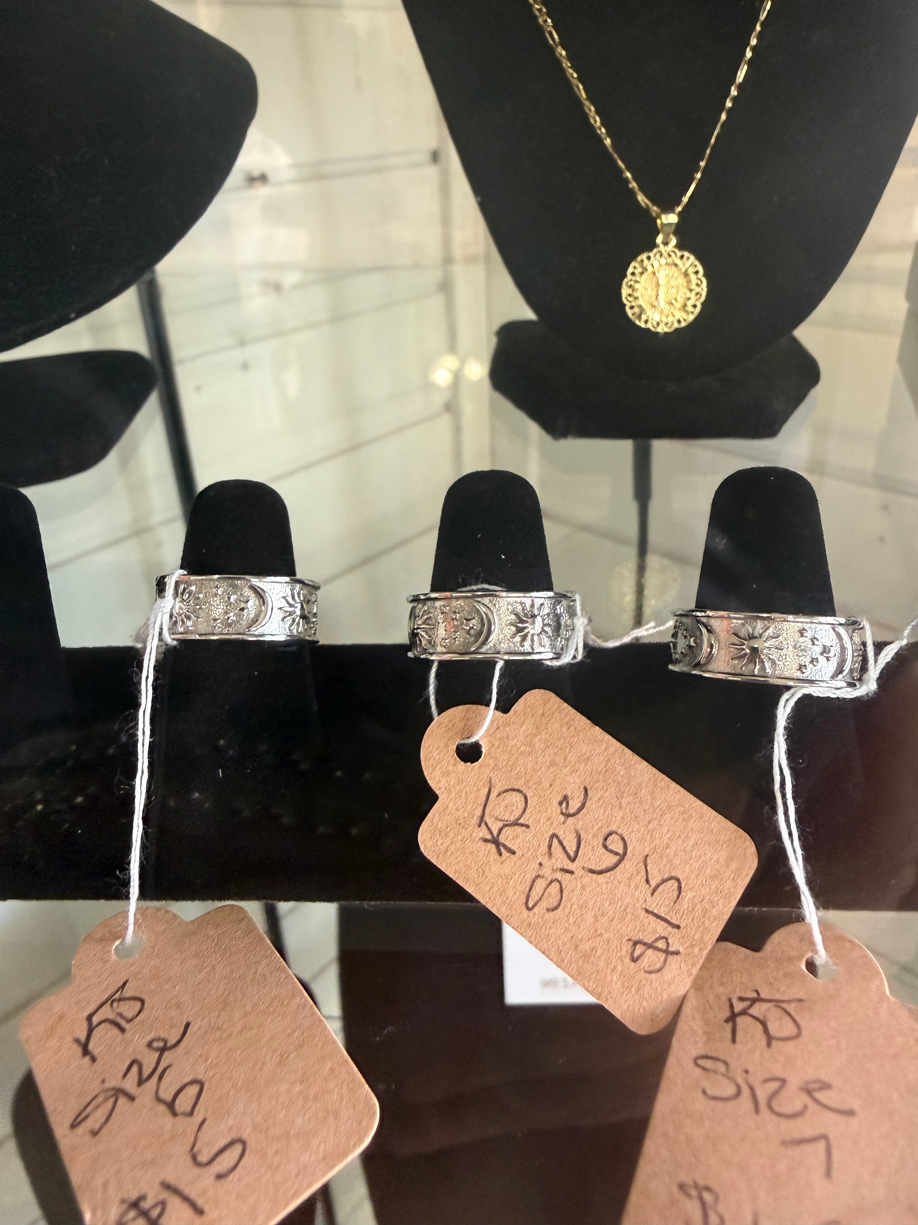 KJ sun moon star ring