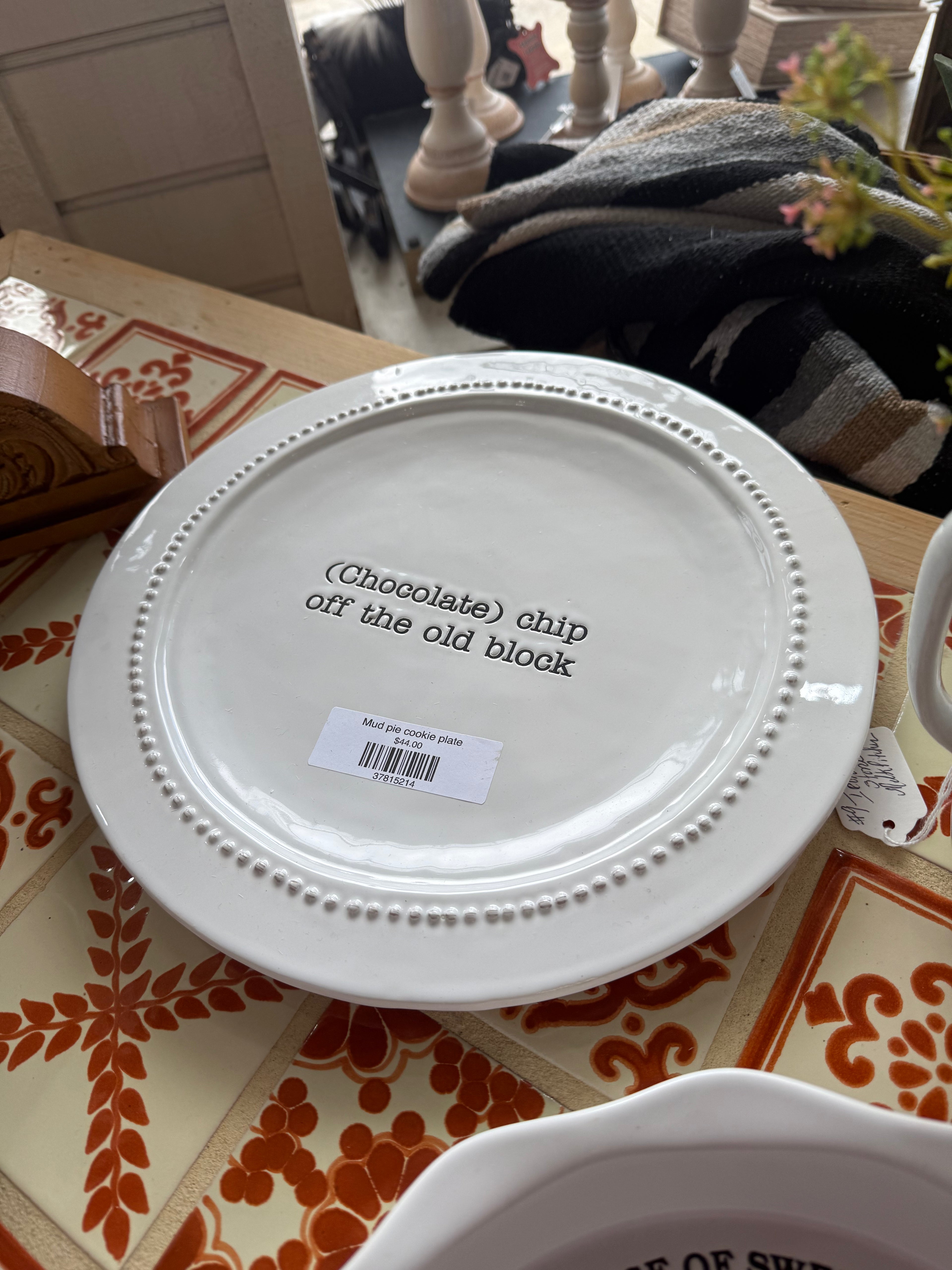 Mud pie cookie plate