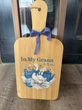 Cornflower keepsake cutting board