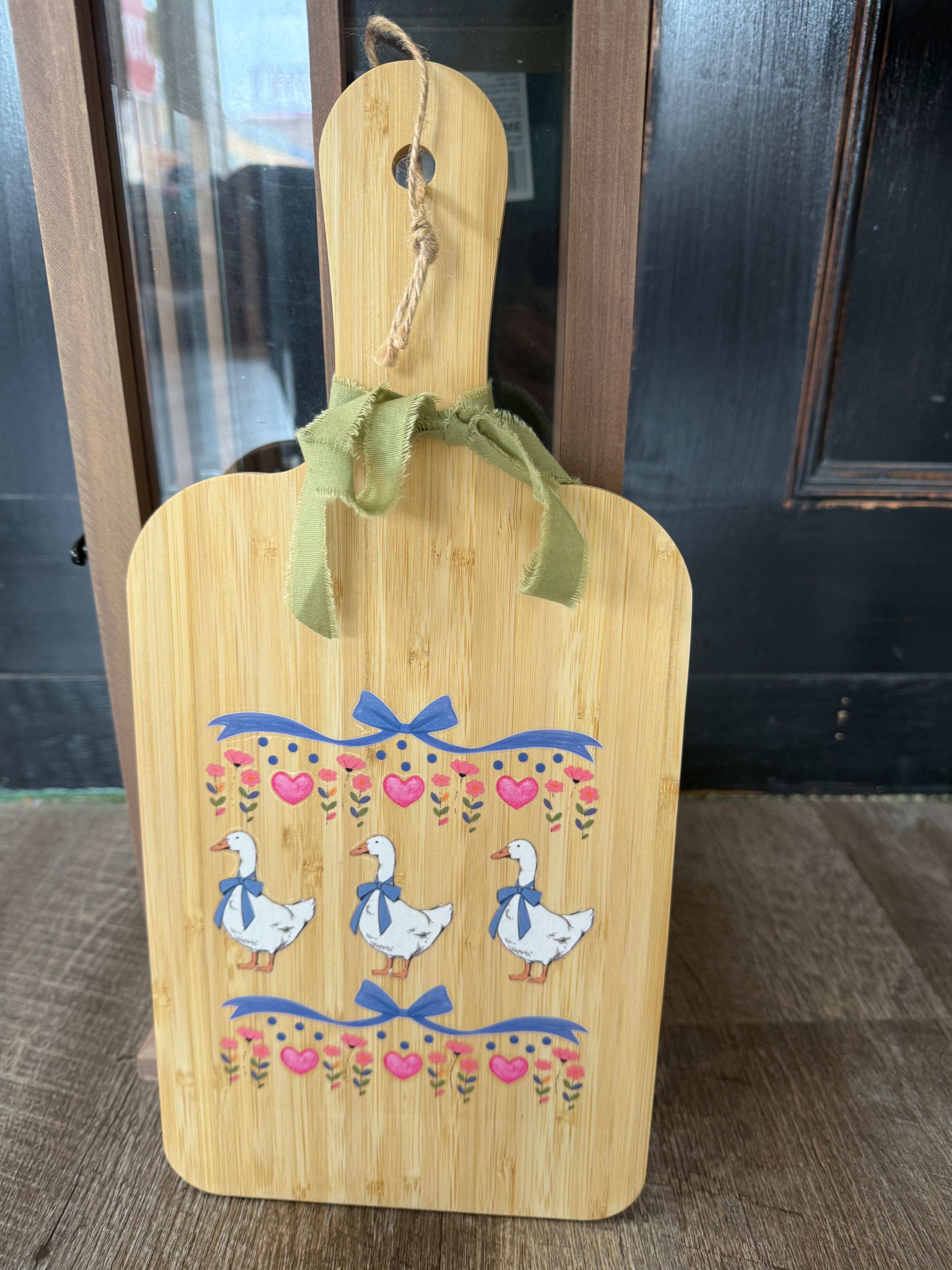 Vintage geese girls cutting board