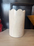 White Marble scalloped wine and champagne bucket