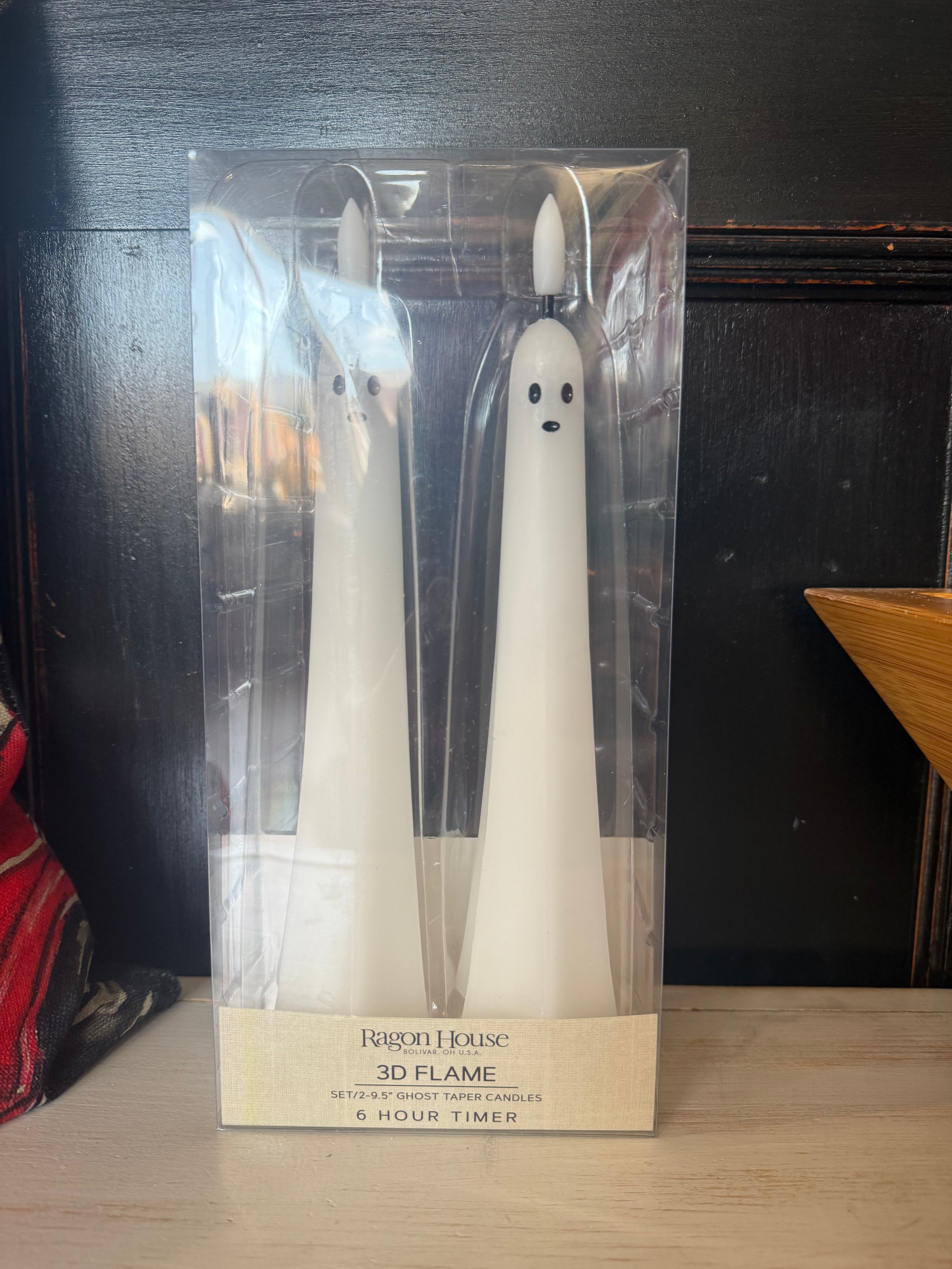 Set of 2 Ghost 3D candles