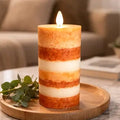 Candy corn led candle