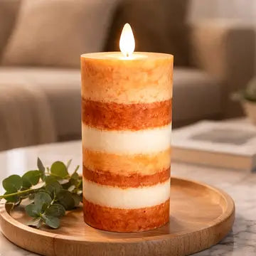 Candy corn led candle