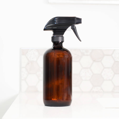 16oz Empty Amber Glass Spray Bottle