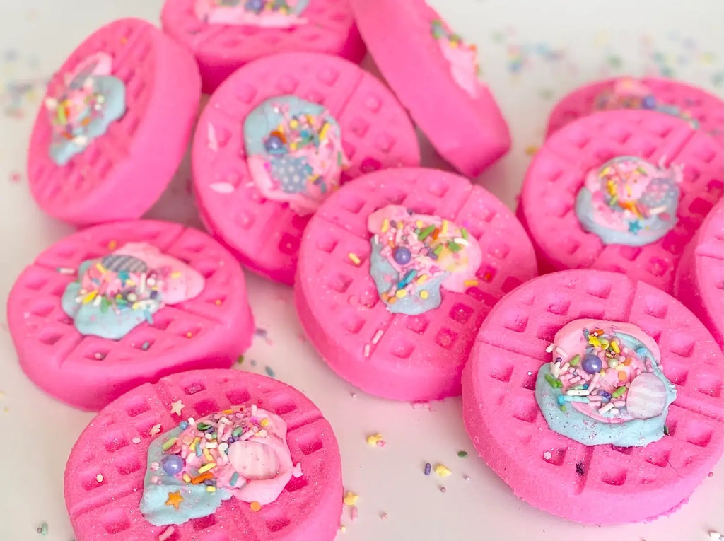 Strawberry Scented Waffle Bath Bomb