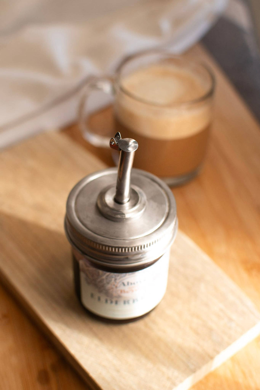 Mason Jar - Self closing pour spout