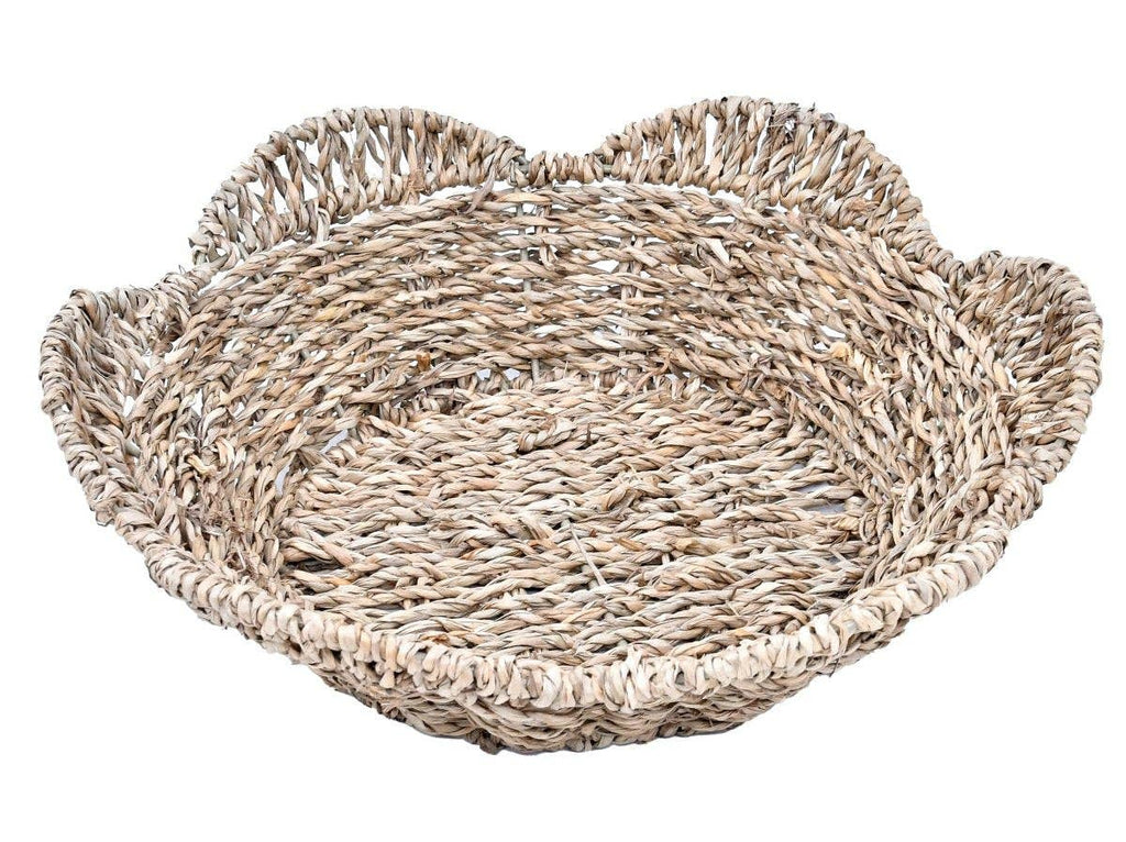 WG-1015 - Round Scallop Seagrass Basket