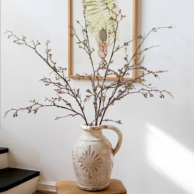 Long Weigela Flower Stem 63" Tall: Yellow / One Stem