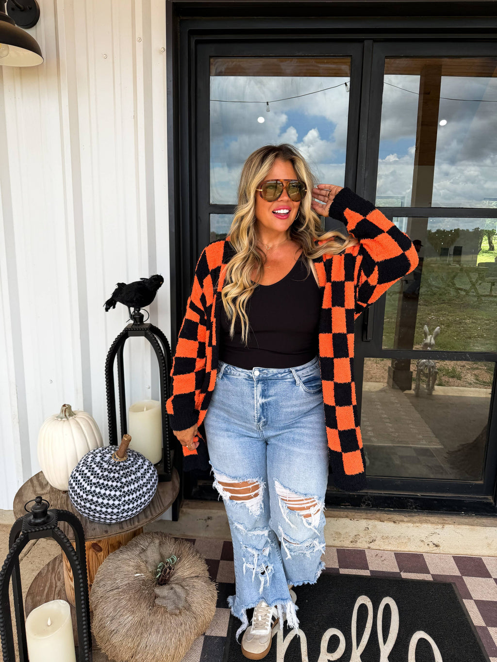 PREORDER- BOO CREW REVERSIBLE CLOUD CARDIGAN: POLKA DOT / ONE SIZE