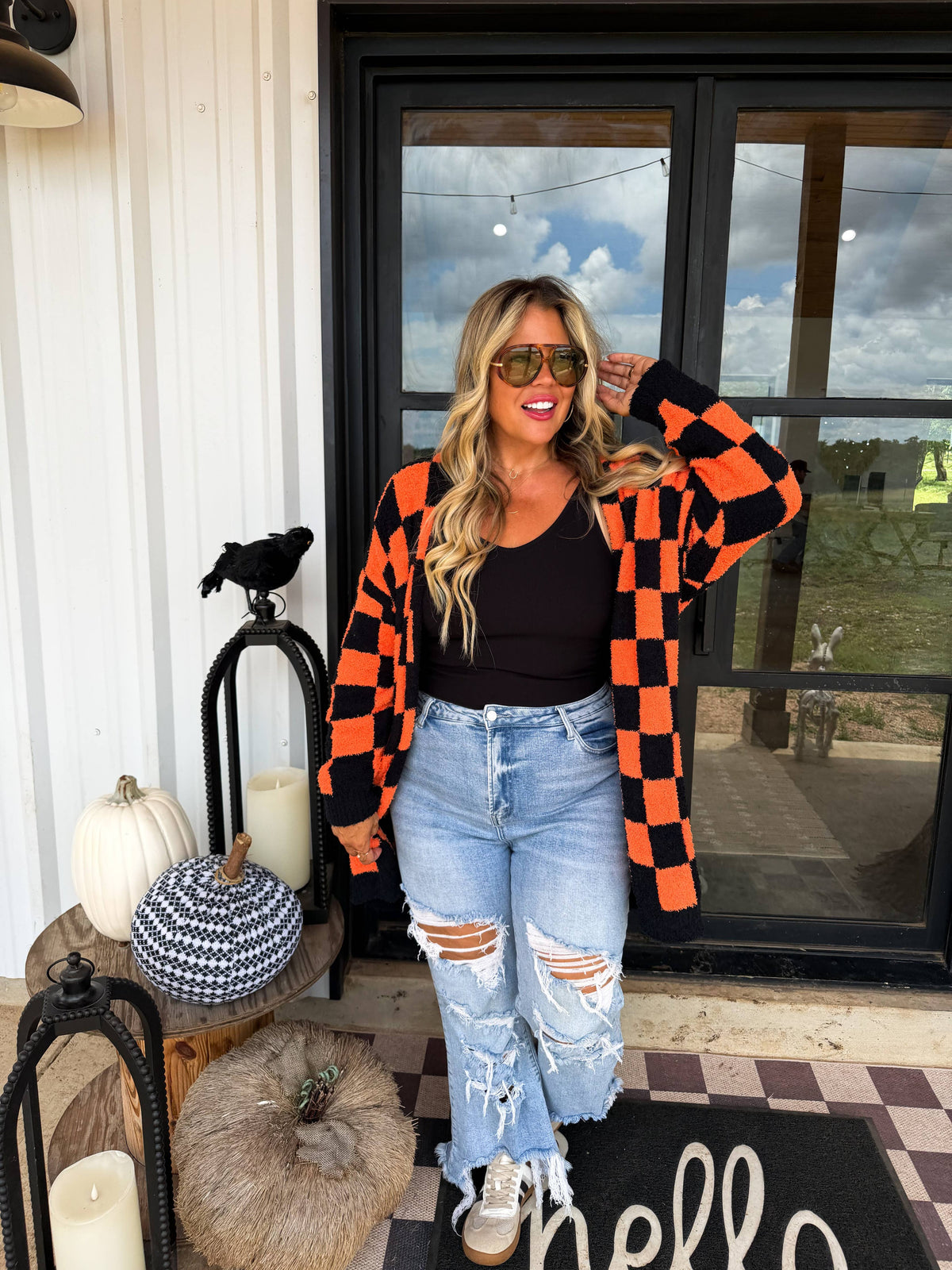 PREORDER- BOO CREW REVERSIBLE CLOUD CARDIGAN: POLKA DOT / ONE SIZE