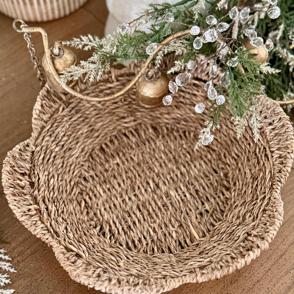 WG-1015 - Round Scallop Seagrass Basket