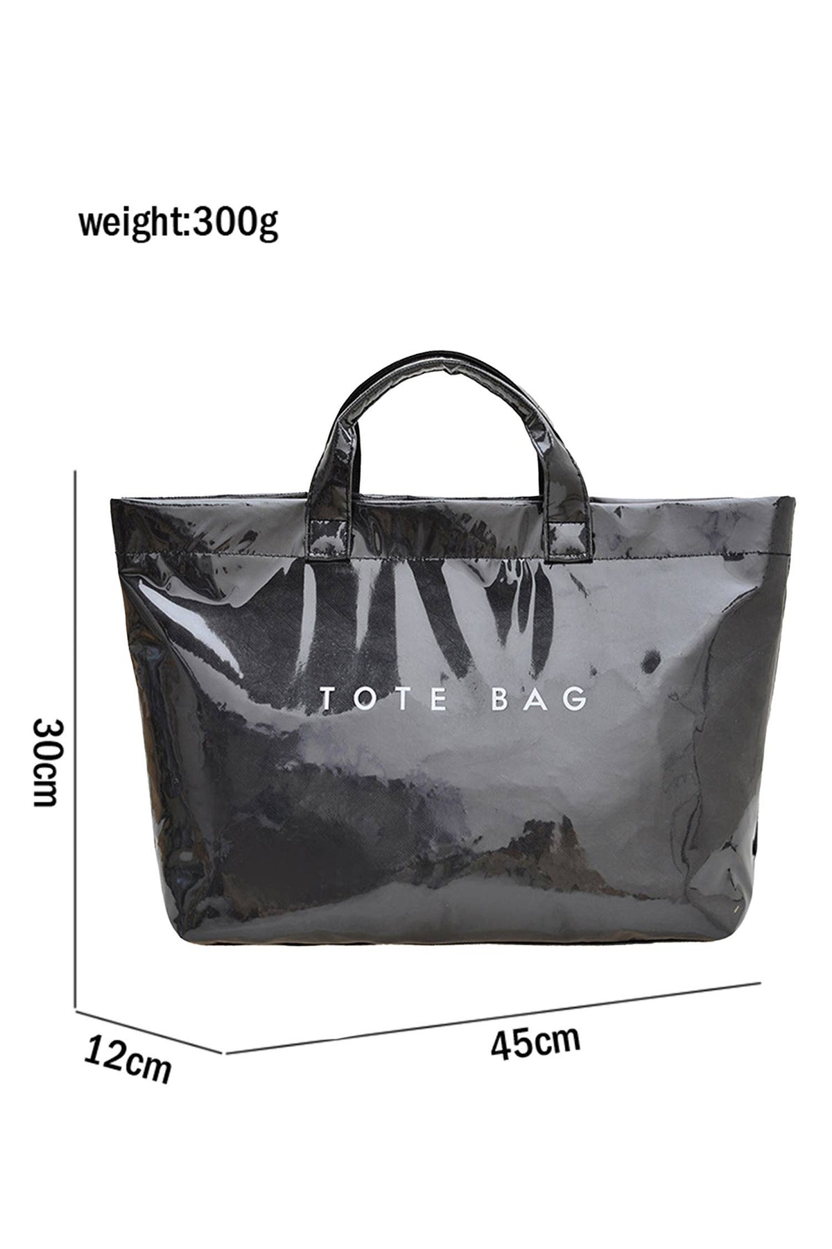 Camouflage Glossy PU Leather Tote Bag: Jungle Green / One Size